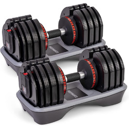 Професійний набір гантелей Profihantel X36 з регулюванням ваги | 2-36 кг | Зручна система кріплення | Комплект з підставками
