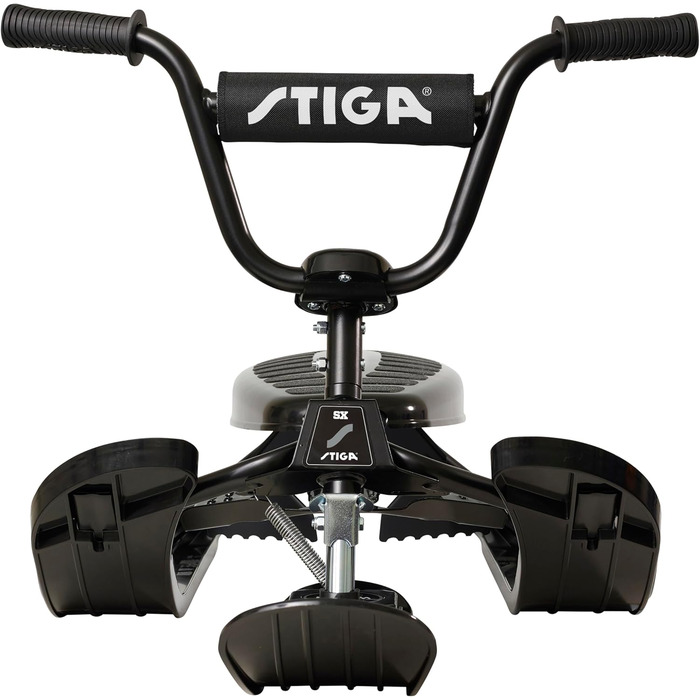 Санки STIGA Snowracer Curve SX з BMX-рулем, сталевою рамою, гальмом і тросом, керовані, для дітей від 7 років і дорослих, до 90 кг, чорні