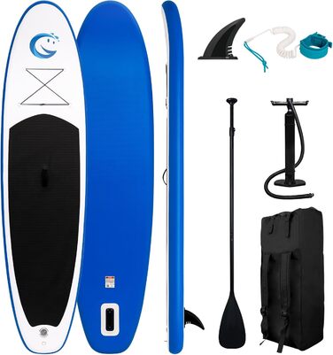Надувна SUP-дошка FunWater з регульованим веслом, насосом, антиковзаючим EVA покриттям та страховочним шнуром для дорослих NEW SMILE