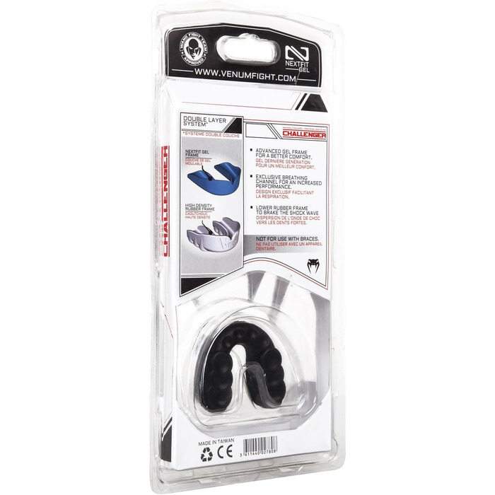 Захисний капучок Venum Challenger, чорний/ice, універсальний розмір