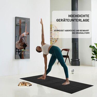 Складаний килимок для захисту підлоги під бігову доріжку та тренажери (200x90 см), товщина 6 мм, протиковзкий та амортизаційний мат для крос-тренажера, йоги та фітнесу