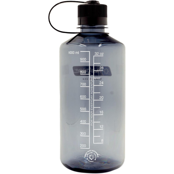Пляшка для води Nalgene EH 1000 мл, сіра, пластикова