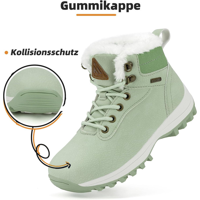 Дитячі зимові черевики Mishansha для хлопчиків та дівчаток, теплі, водонепроникні, снігоступи (32 EU, зелені)
