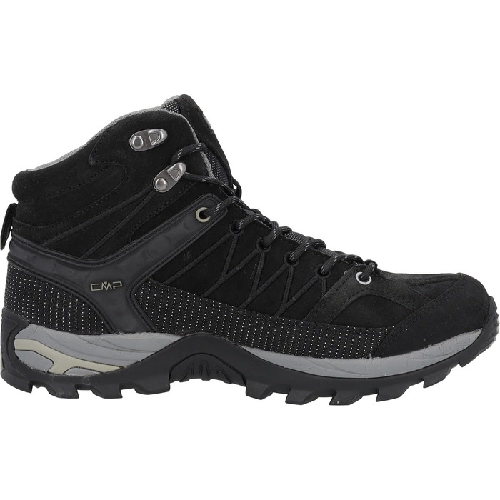Чоловічі трекінгові черевики CMP Rigel Mid Wp, 45 EU, Чорний/Сірий