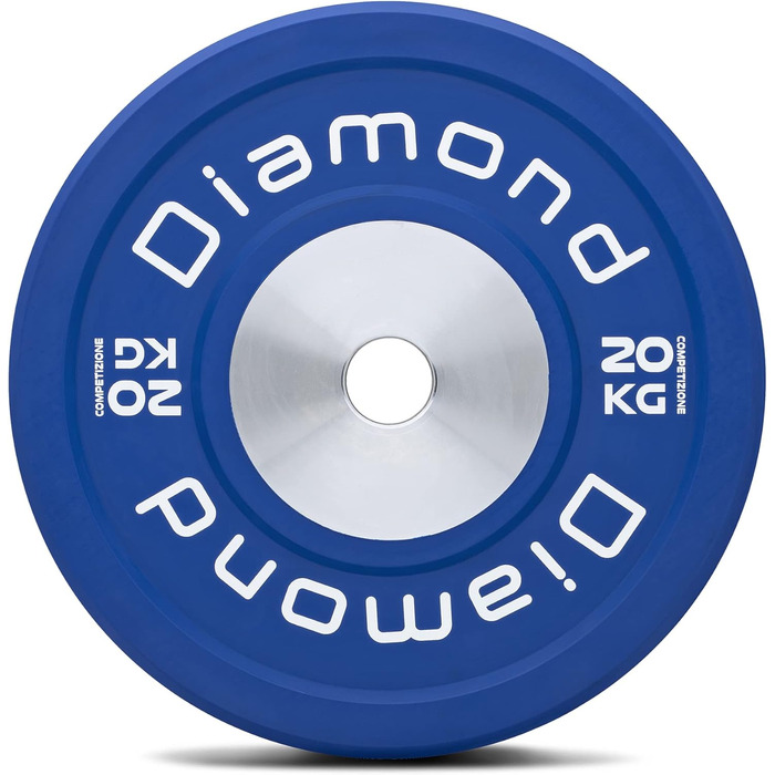 Пара змагальних дисків Pro Diamond 2×20 кг, 50 мм, сині – для штанг і гантелей, фітнесу та домашнього спортзалу