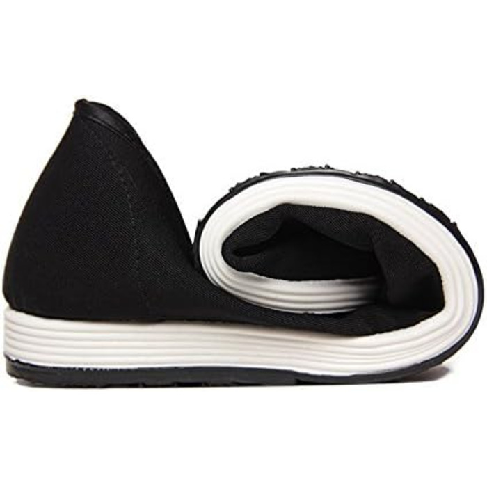 Традиційні китайські тапочки Пекінський стиль для Кунг-Фу та Тай-Чи, гумова підошва, унісекс, чорний, 46 EU