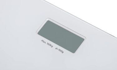 Becken цифрова вага для ванної, 150 кг, скляна платформа, дисплей, ультратонкий дизайн
