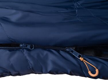 Сплячий мішок Alpinus Ultralight Pro 850 для дорослих, 215x80 см, двошарова ізоляція, оранжево-морський колір