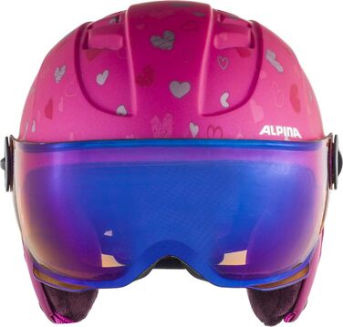 ALPINA CARAT LE VISOR Q-LITE – дитячий лижний шолом з візором, білий, посилений захист, легкий, 48-52 см