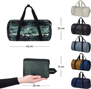 Спортивна сумка Baagl для дітей, хлопчиків та підлітків – компактна, складана, 22 л (Forrest)