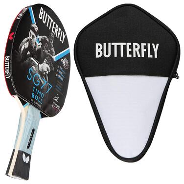 Ракетка для настільного тенісу Butterfly Timo Boll SG77: професійна ракетка для хобі та тренувань, сертифікована ITTF, з паноазійською гумою та ергономічною ручкою