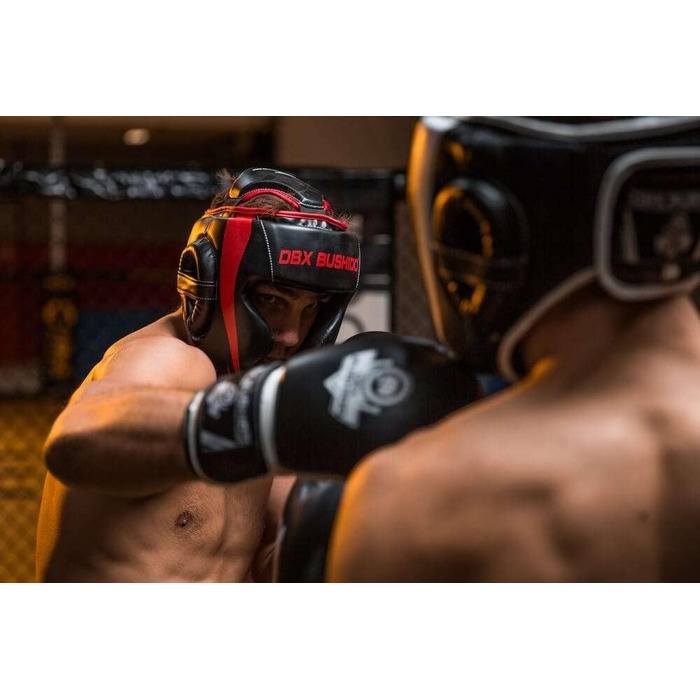 Захисний шолом DBX Bushido для боксу, кікбоксингу, MMA, Муай Тай, тхеквондо, карате, Крав Мага – безпечний спаринг, тренування