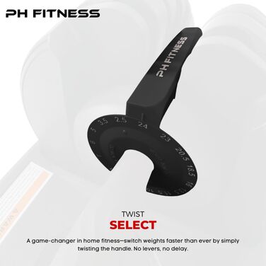 Регульована штанга 24 кг – окрема – 15-в-1, обертання однією рукою – 2,5–24 кг – компактна, економна штанга для домашнього спортзалу та силових тренувань (чорна)