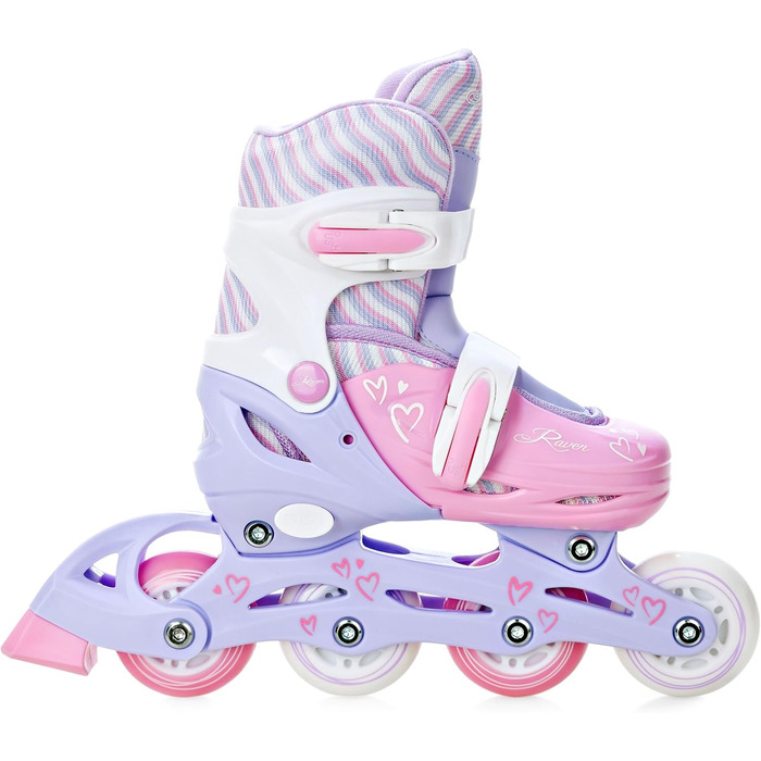 Інлайнери для дітей RAVEN Loret Lila/Pink, розмір 30-33 (18,5-20,5 см), з LED підсвіткою, регульовані