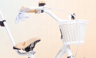 Дитячий велосипед SUN BABY Flower Bike 16 дюймів для дівчинки, біло-бежевий