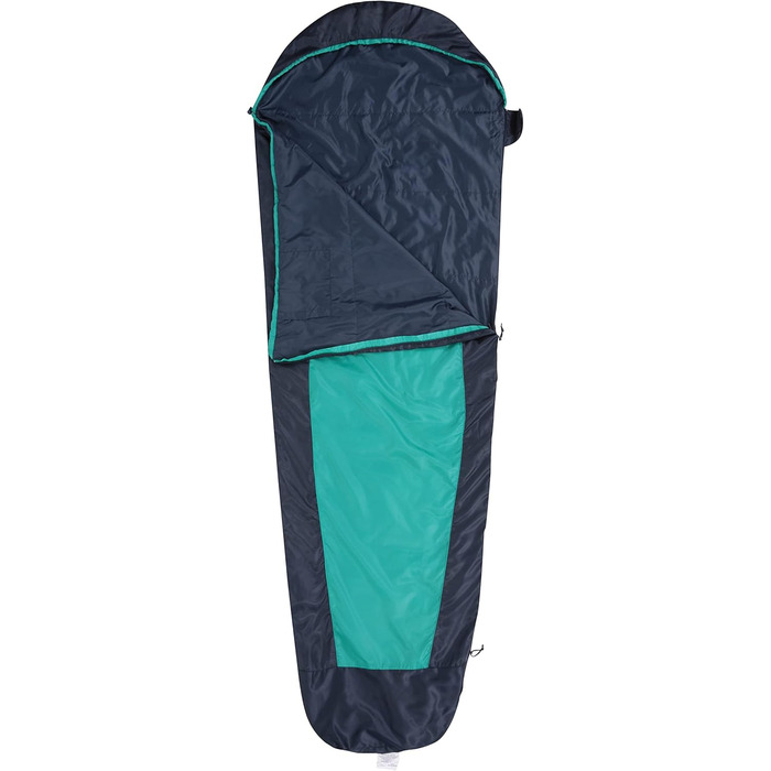 Сплячий мішок Mountain Warehouse Traveller 50 - 220 x 80 x 50 см - вітростійкий, блакитно-зелений