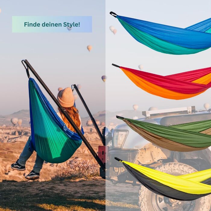 Гамак Amazonas Ultra-Light Adventure Coyote Kingsize 275x140 см, зелений (Fire) - надлегкий, до 150 кг