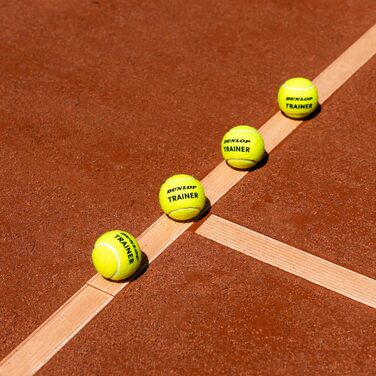 Тренувальний тенісний м'яч Dunlop VDT Premium, офіційний - для ґрунту, хард-корту та трави (4 шт.)