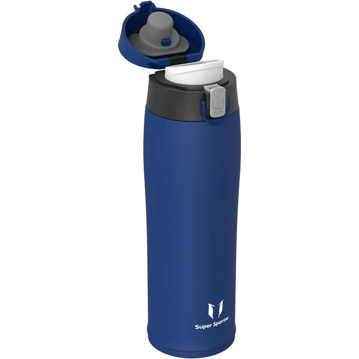 Пляшка для води Super Sparrow з нержавіючої сталі, 350/500/750 мл, BPA-free, герметична, для спорту, школи, офісу, дому, на вулицю