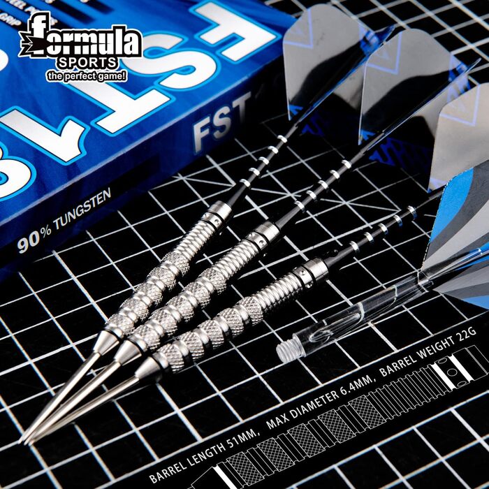 Професійні дартси Formula Sports з металевим вістрям, 90% вольфраму, 3 шт, 21/22/23/24 г, стіл-дарти