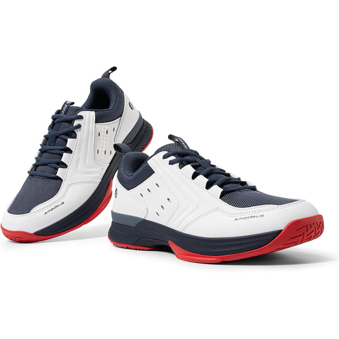 Тенісні кросівки FitVille для чоловіків, широкі, спортивні, дихаючі, для бадмінтону, фітнесу, зручні, снікерси, розмір 40-49, темно-синій, білий, X-широкі