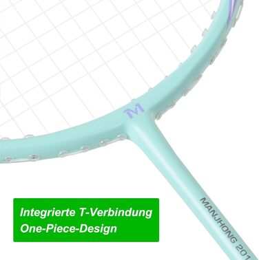 Набір для бадмінтона з 2 графітовими ракетками - зносостійкий дизайн - комплект для дорослих, включає воланчики, обмотки для ручок та сумку для ракеток