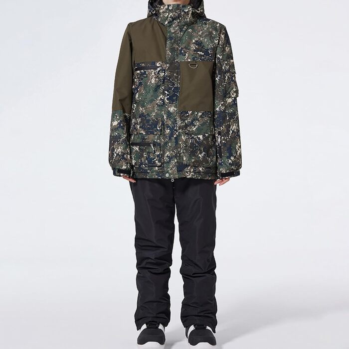 Чоловічий комплект для сноуборду та гірськолижного спорту: куртка та штани, водонепроникний, теплий, M Micai+Schwarz
