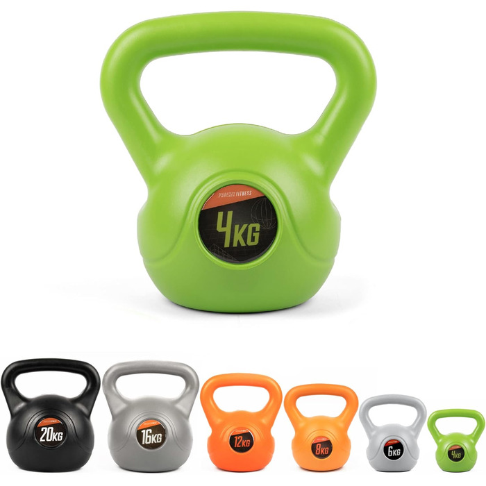 Гиря Phoenix Fitness вінілова для силових і кардіо тренувань, домашній і професійний фітнес, тренувальний інвентар