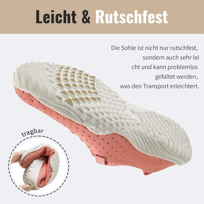 Босижні кросівки для жінок: м'які, дихаючі, зручні спортивні тари для занять у залі та бігу (44 EU, Рожевий)