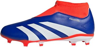 Дитячі футбольні бутси adidas Predator League без шнурівків, розмір 29 EU, колір Lucid Blue/Cloud White/Solar Red