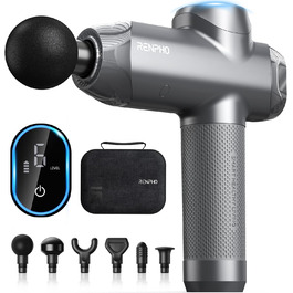 Масажер RENPHO R3 Power: потужний масаж з LED-екраном та 6 насадками для спини, подарунок для чоловіків