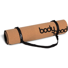 Йога-мат та мат для пілатесу BodyGood з корку, екологічний, нековзкий