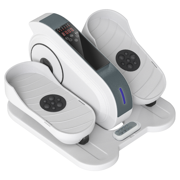 Спортивний велотренажер для дому SportNOW, міні-еліптичний тренажер з LCD-дисплеєм, пультом дистанційного керування, 10 регульованими рівнями швидкості, білий