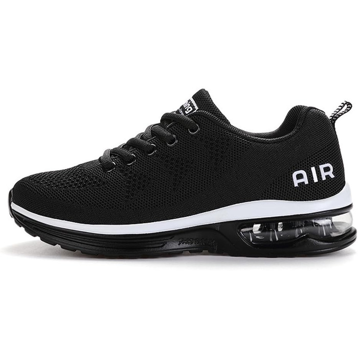 Кросівки для чоловіків та жінок. Легкі спортивні кросівки для бігу та ходьби. Розмір 44 EU. Білий та чорний колір.