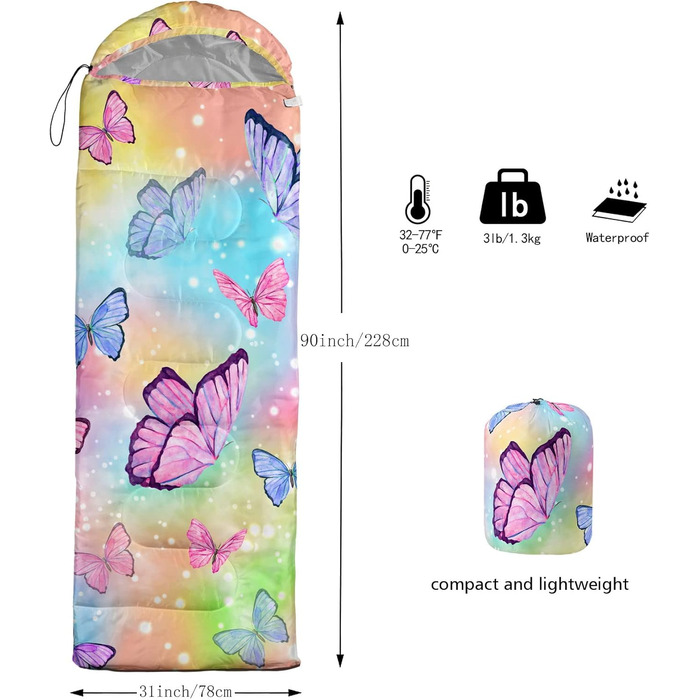 Сплячі мішки HOSIMA для холодної погоди: водонепроникні, для кемпінгу, подорожей, полювання (Multi 1)