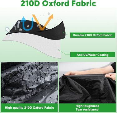 Захисний чохол для мотоцикла CICMOD, 210D, водонепроникний, для мопедів та ролерів (245x105x125cm) XXL