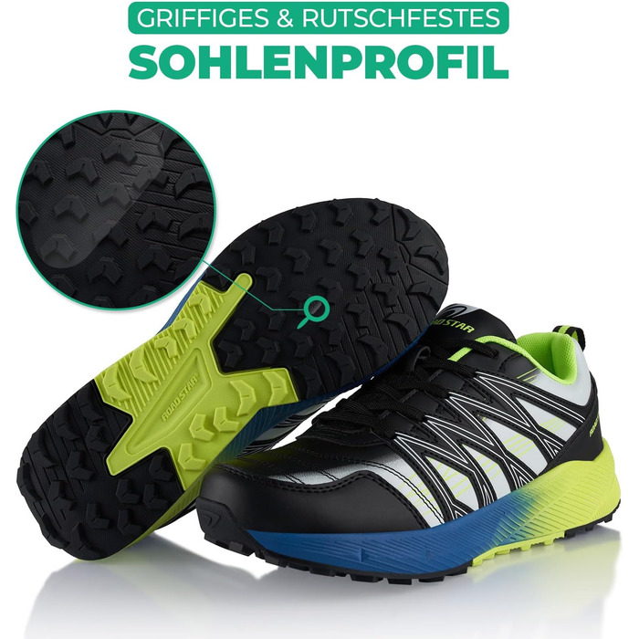 Черевики для піших прогулянок для жінок та чоловіків, трекінгові черевики, дихаючі, чорно-зелені (36 EU)