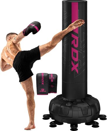 Боксерський набір RDX: стоячий мішок 6FT 150кг, рукавички XXL, чохол, мішок для боксу з присоскою для MMA, кікбоксингу, муай тай, дорослих