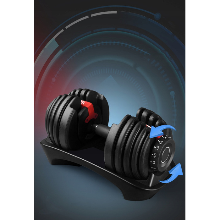 Регульовані обгумовані гантелі Fitli 1 x 24 кг