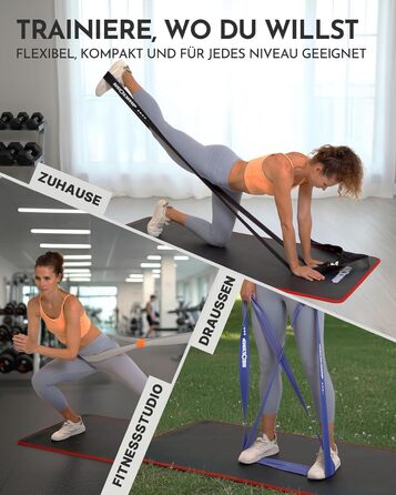 Стрічка для гімнастики NEOLYMP: екологічна, міцна, регульована – фітнес-стрічка, Powerband