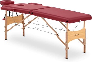 Складаний масажний стіл Physa Toulouse RED, червоний, переносний масажний стіл, масажна кушетка