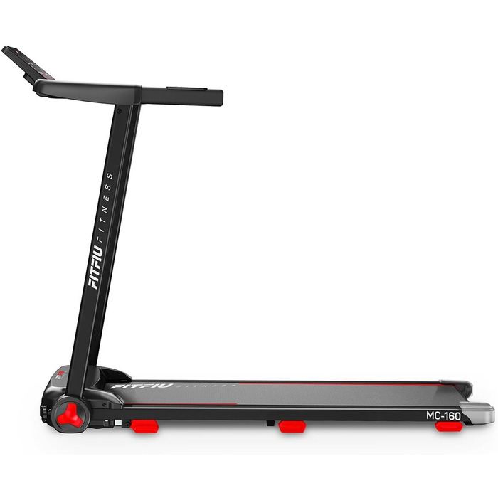 Складана бігова доріжка FITFIU Fitness 4 в 1 з нахилом 9%, швидкістю до 14 км/год, підтримкою APP, датчиком пульсу та тримачем для планшета, компактна Walking Pad MC-160