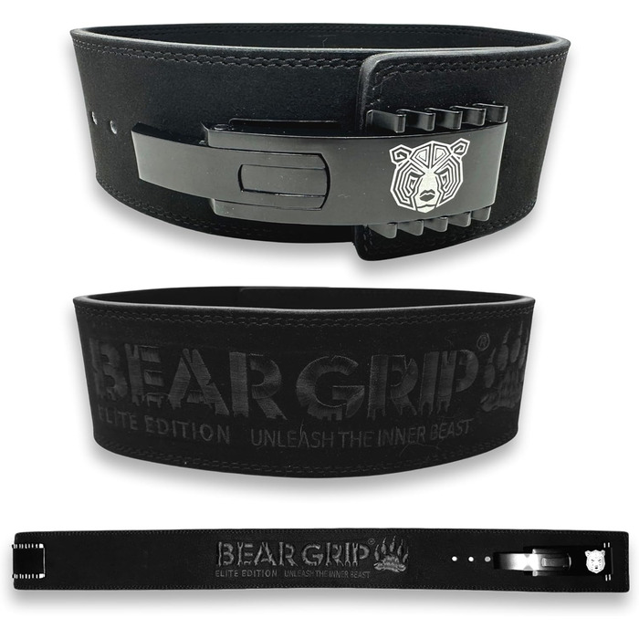 Пояс для важкої атлетики BEAR GRIP Power Belt Elite, преміум, подвійний, розмір XS, темний