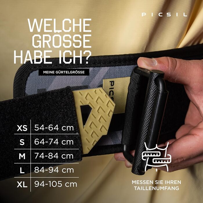 Пояс для попереку Picsil Lockpro з неопрену XL - підтримка для крос-тренінгу, пауерліфтингу та функціональних тренувань