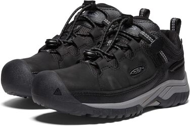KEEN Targhee Low - водонепроникні трекінгові черевики для дітей (32/33 EU, Black Steel Grey)