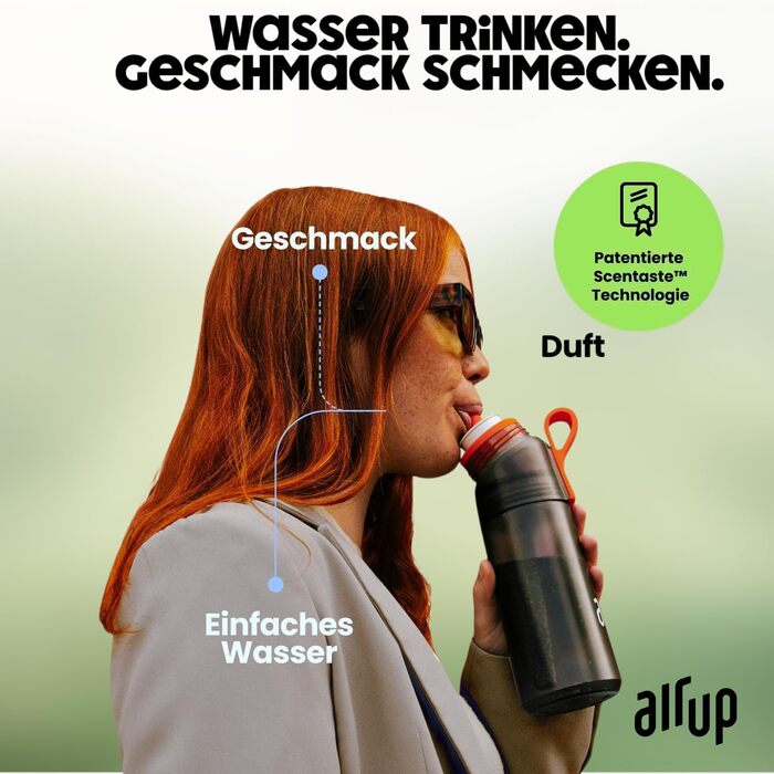 Пляшка для води air up Twist Pro 600 мл фіолетова з ароматом шавлії (без цукру) + 5 арома-подів та соломинка для школи, спорту, фітнесу