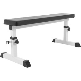 Гантельна лава GORILLA SPORTS® з регулюванням висоти, для дому, до 200 кг, біла