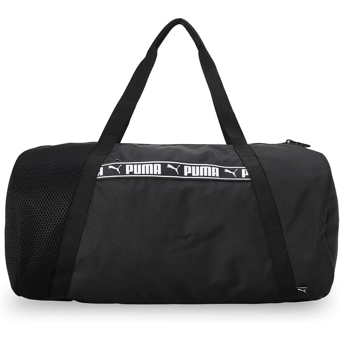 Спортивна сумка Puma ESS Barrel Bag для жінок, чорна з білим, універсальний розмір