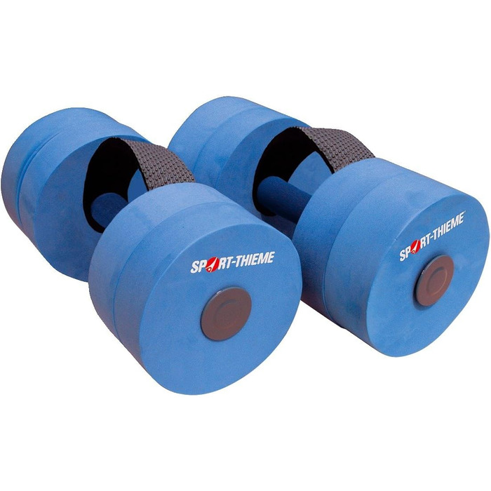 Гантелі для аквафітнесу Sport-Thieme з петлею | Гантелі для аква-джогінгу з оптимальною плавучістю та опором води | Дві розміри | Шкіряний матеріал, блакитні, дитячі