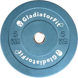 Гумовий диск для штанги GladiatorFit 5 кг, фарбований